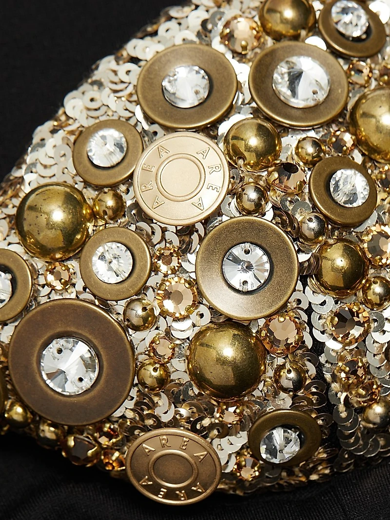 Embellished Ruched Strapless Minidress