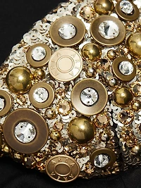 Embellished Ruched Strapless Minidress