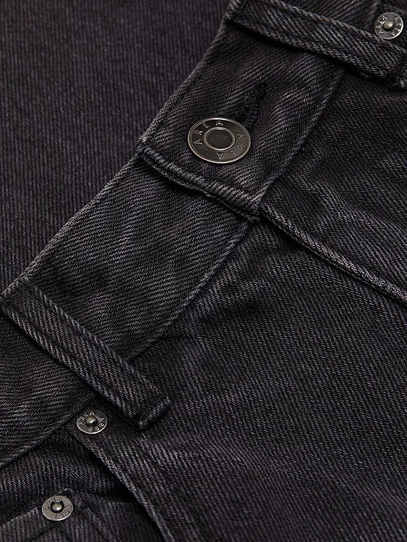 Crystal Slit High-rise Straight-Leg Jeans