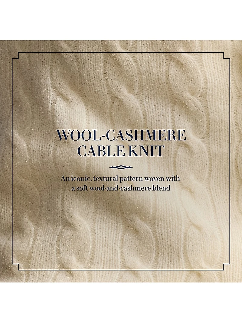 Cable-Knit Wool-Cashmere Turtleneck Sweater