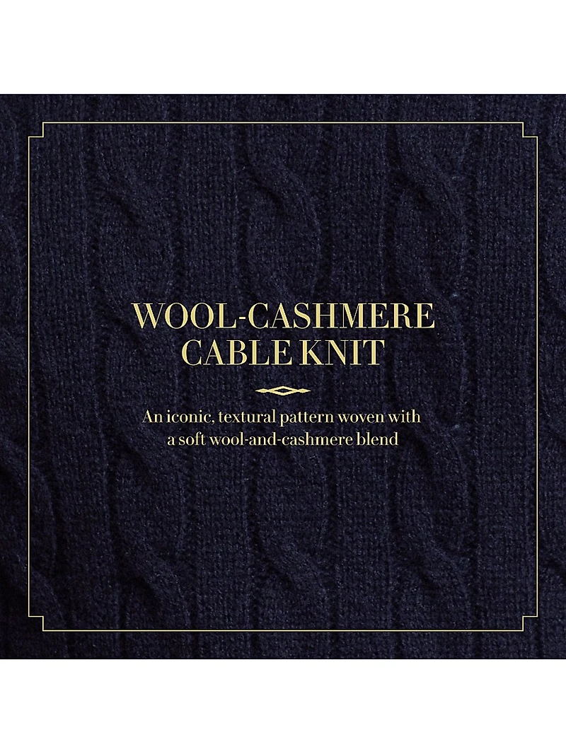 Cable-Knit Wool-Cashmere Turtleneck Sweater