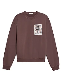 Postcard Cotton Crewneck Sweatshirt