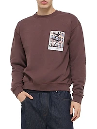 Postcard Cotton Crewneck Sweatshirt