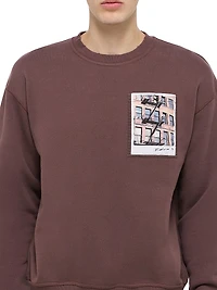 Postcard Cotton Crewneck Sweatshirt