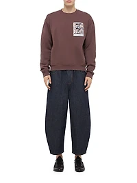 Postcard Cotton Crewneck Sweatshirt