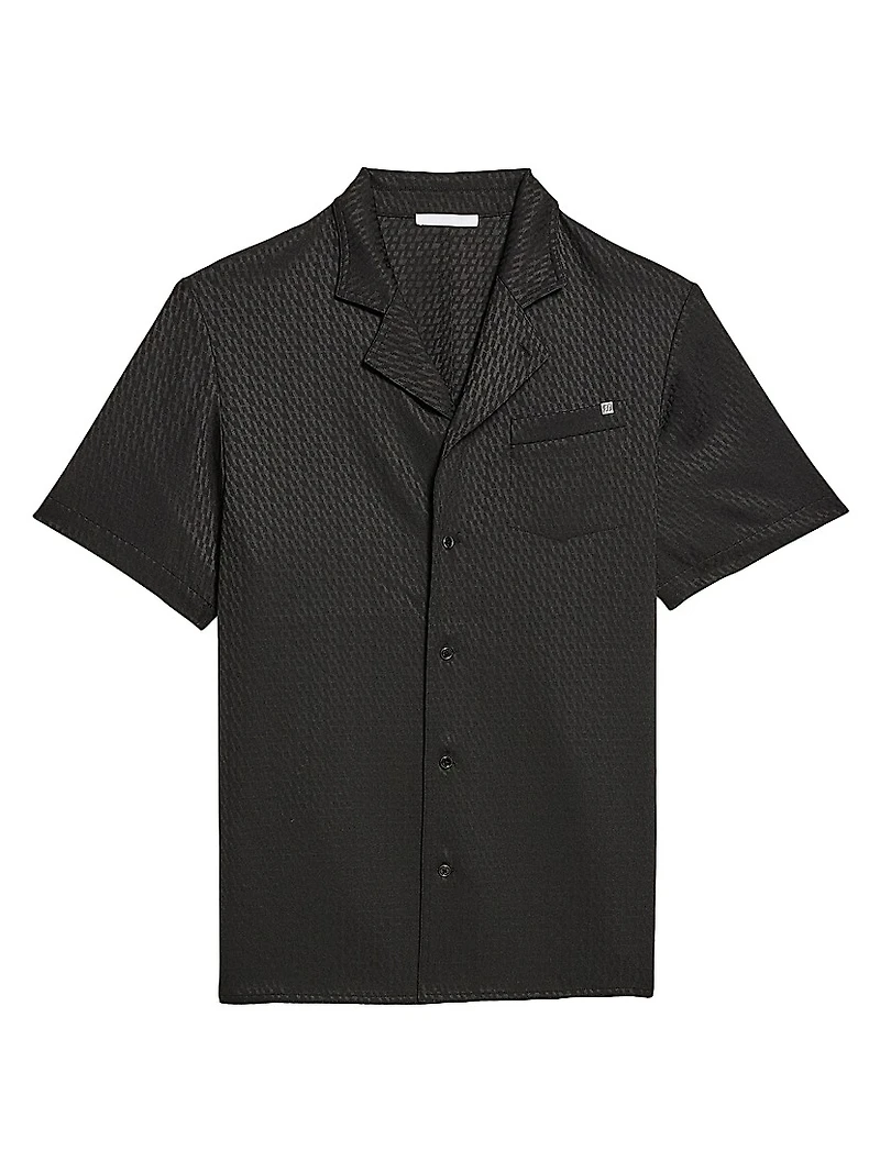 Modest Woven Jacquard Camp Shirt