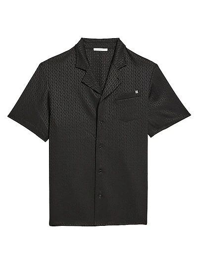 Modest Woven Jacquard Camp Shirt