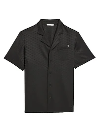 Modest Woven Jacquard Camp Shirt