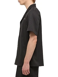 Modest Woven Jacquard Camp Shirt