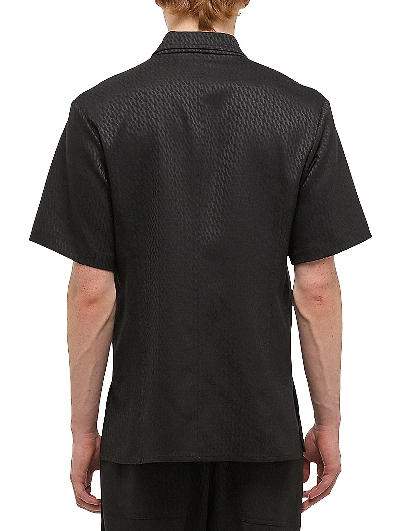Modest Woven Jacquard Camp Shirt