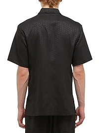 Modest Woven Jacquard Camp Shirt