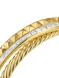 Crossover Three Row Cuff Bracelet 18K Yellow Gold