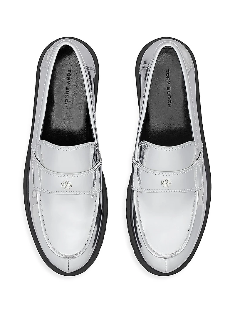 Lug-Sole Leather Loafers