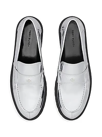 Lug-Sole Leather Loafers