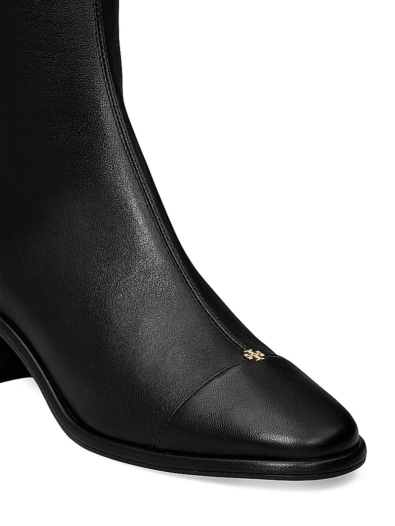 Cap-Toe 55MM Leather Knee-High Boots