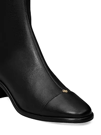 Cap-Toe 55MM Leather Knee-High Boots