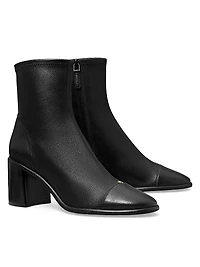 Cap-Toe 70MM Leather Ankle Boots