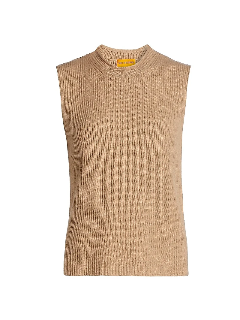 Layer Up! Rib-Knit Cashmere Vest
