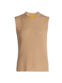 Layer Up! Rib-Knit Cashmere Vest