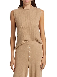 Layer Up! Rib-Knit Cashmere Vest