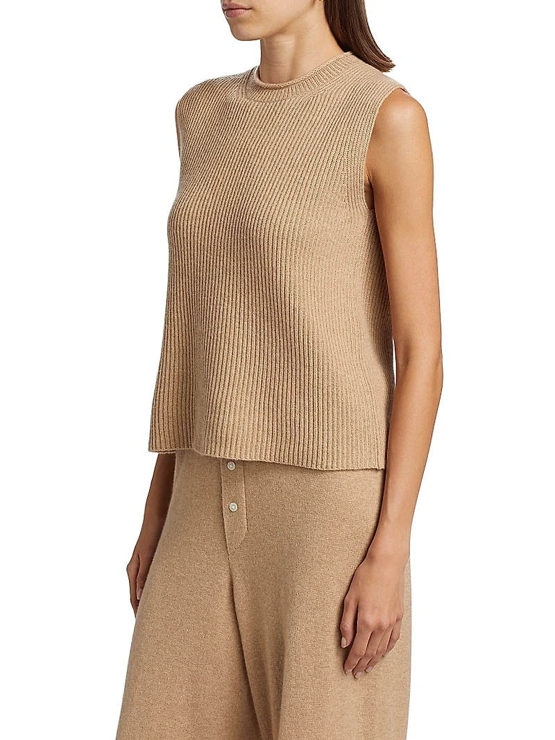 Layer Up! Rib-Knit Cashmere Vest