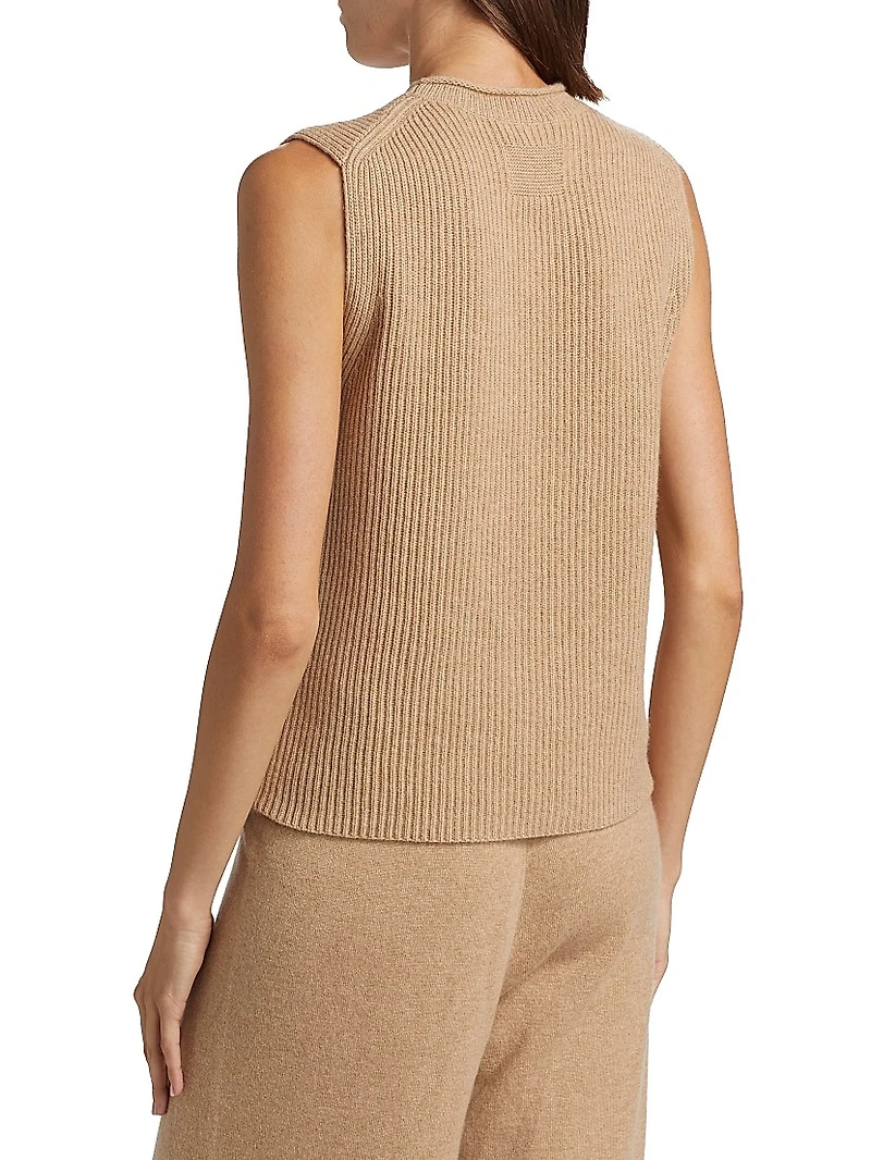 Layer Up! Rib-Knit Cashmere Vest