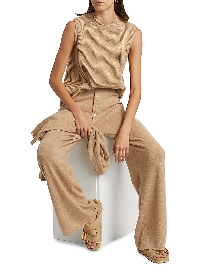 Layer Up! Rib-Knit Cashmere Vest