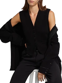 Cashmere Knit Tailored Vest