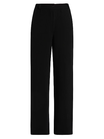 Cashmere Tailored Wide-Leg Pants