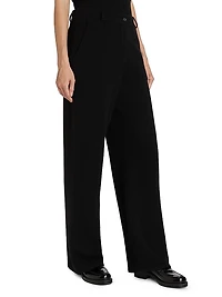 Cashmere Tailored Wide-Leg Pants