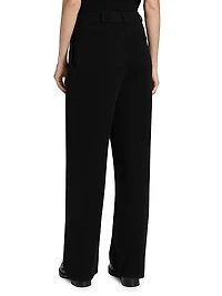 Cashmere Tailored Wide-Leg Pants