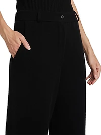 Cashmere Tailored Wide-Leg Pants