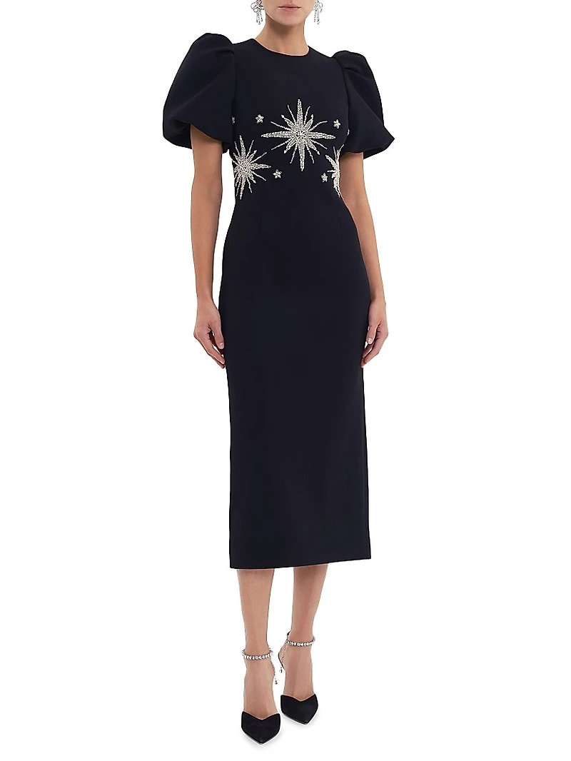 Estella Embellished Midi-Dress