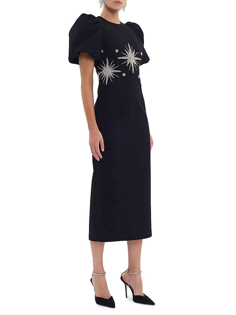 Estella Embellished Midi-Dress