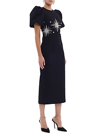 Estella Embellished Midi-Dress