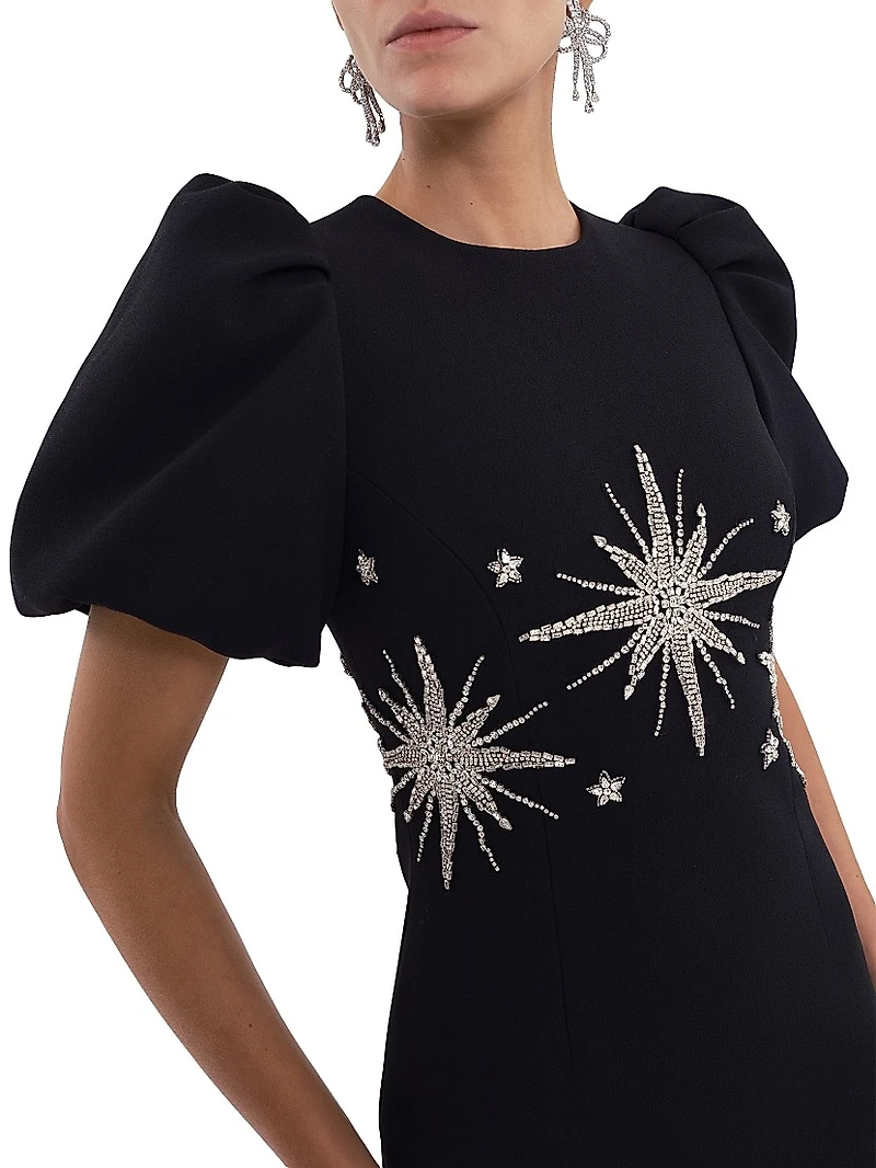 Estella Embellished Midi-Dress