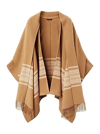 Daisy Striped Cashmere Cape