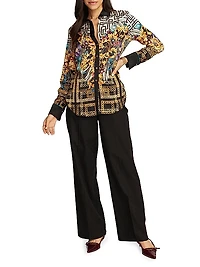 Gabriela Geometric Print Long-Sleeve Shirt