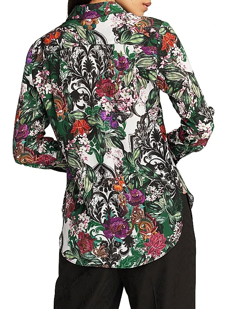 Gabriela Botanical-Print Long-Sleeve Shirt