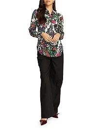 Gabriela Botanical-Print Long-Sleeve Shirt