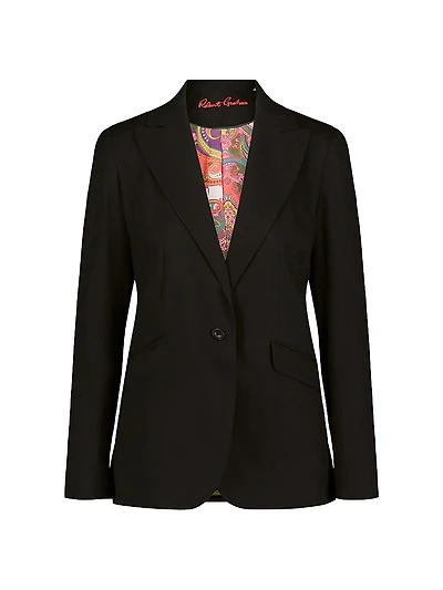 Penelope Jacquard Single-Breasted Jacket