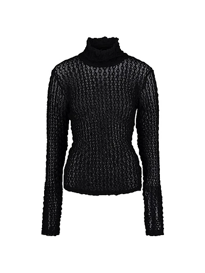 Aubrey Fine-Knit Turtleneck Sweater
