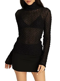 Aubrey Fine-Knit Turtleneck Sweater