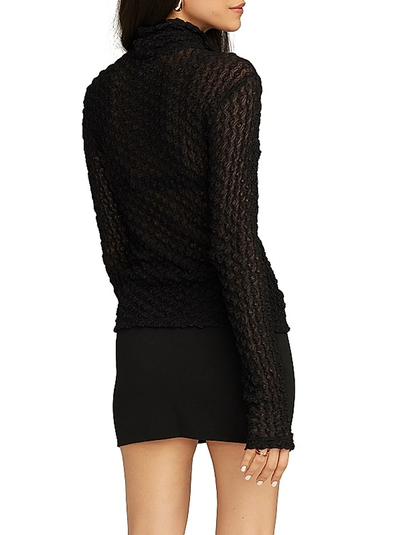 Aubrey Fine-Knit Turtleneck Sweater