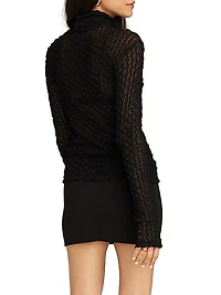 Aubrey Fine-Knit Turtleneck Sweater