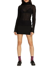 Aubrey Fine-Knit Turtleneck Sweater
