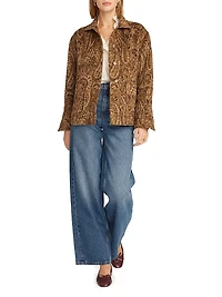 Camille Leopard-Print Button-Front Jacket