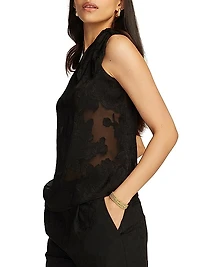 Addie Rose Jacquard One-Shoulder Top