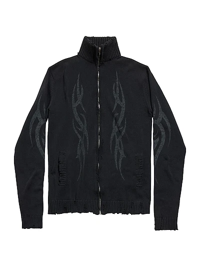 Y2K Zip-Up Cardigan