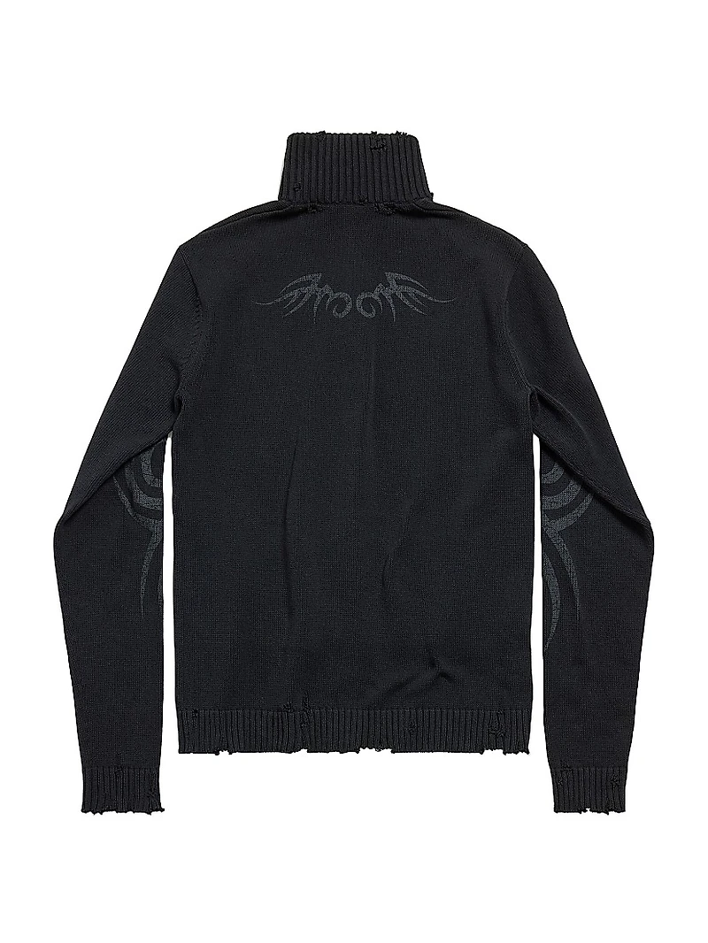 Y2K Zip-Up Cardigan